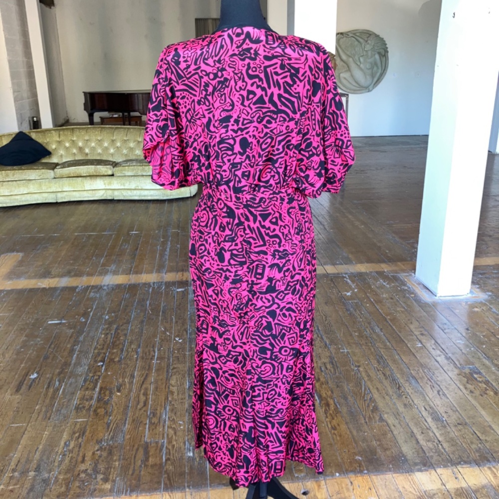 Pink and black 80s skirt set - Picture 7 of 15